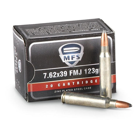 MFS 7.62 x 39 123 Gr. FMJ - Box of 20